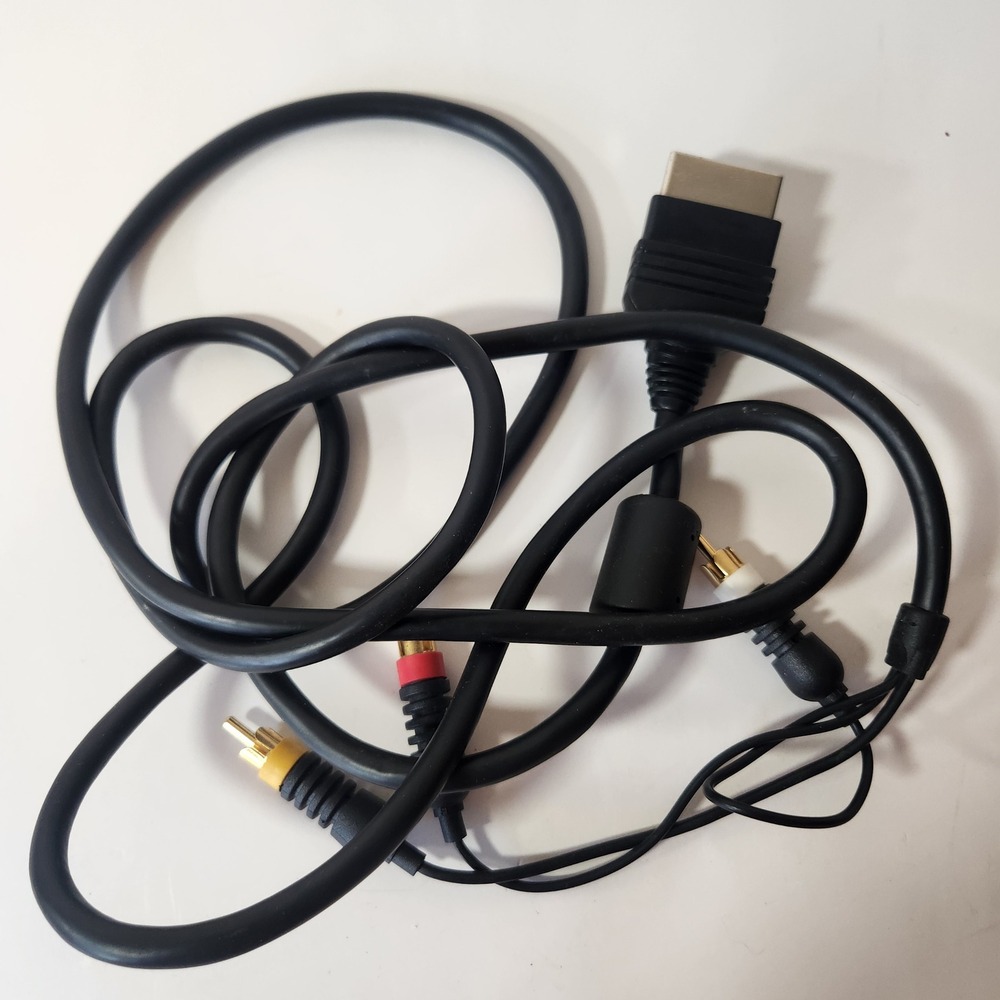 Official Microsoft Xbox Original AV Cable Composite RCA Audio Video Black